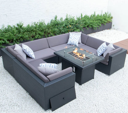 Hampton Bay Patio Furniture with Fire Pit