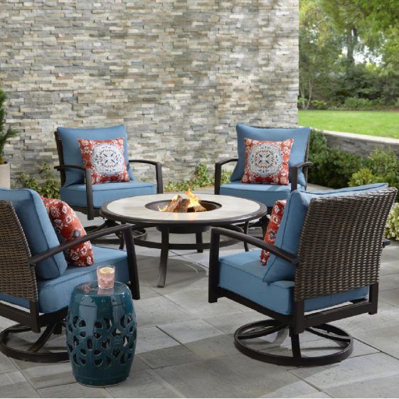 Hampton Bay Patio Furniture with Fire Pit