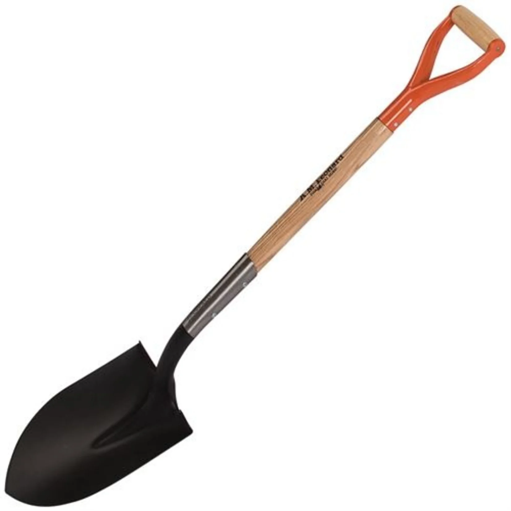 a round-point shovel