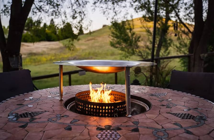 Heat deflectors of Wood Fire Patio Heater