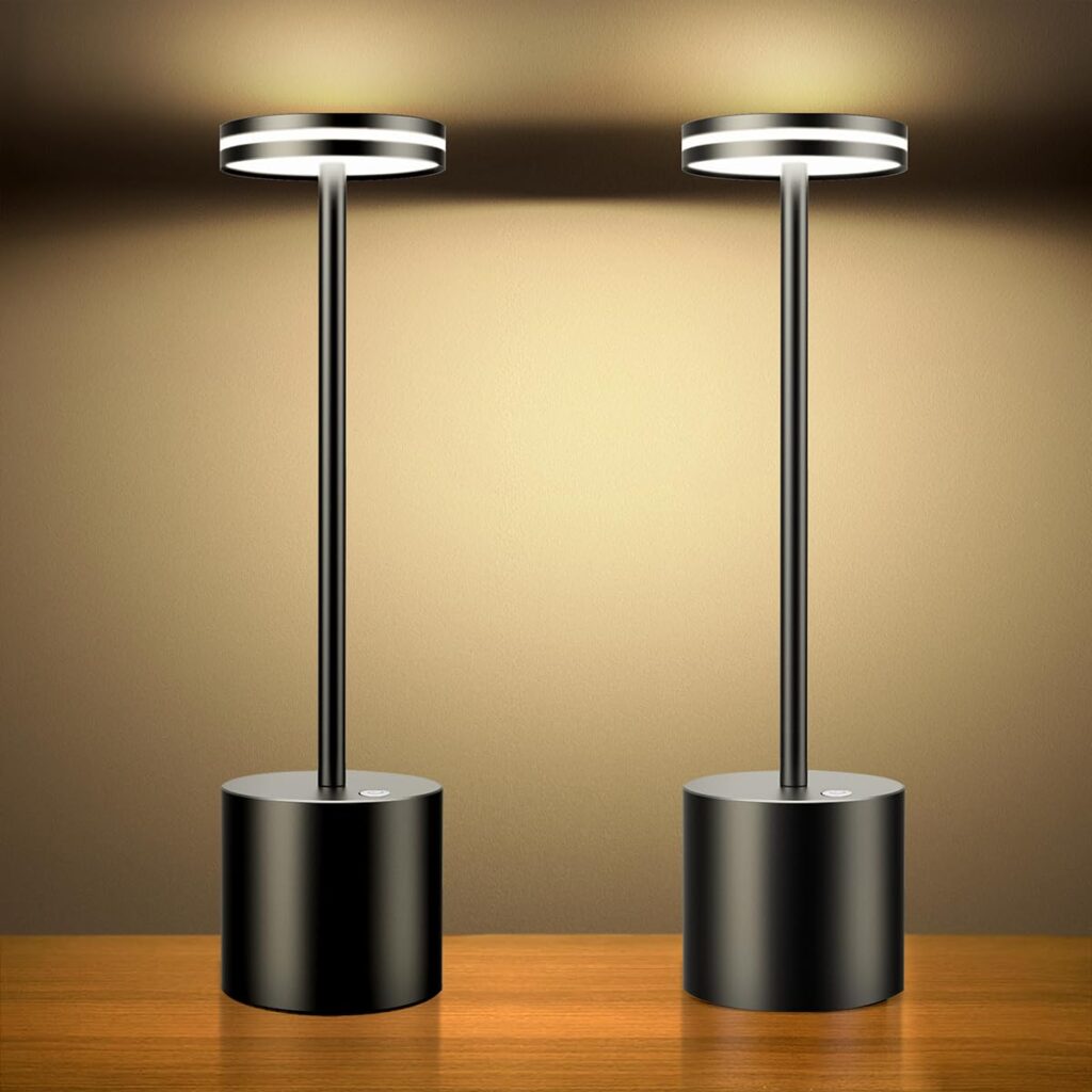 [LED Cordless Table Lamps Set of 2]: