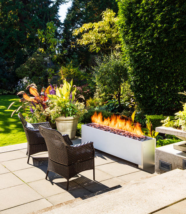 Oblong shape of clay heater patios.