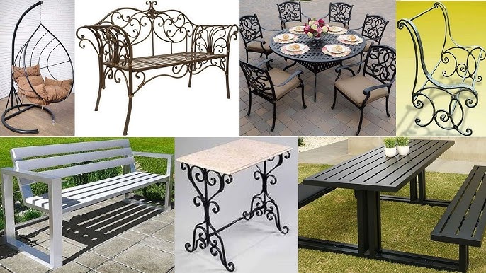 Transformation of wrought iron furniture from historical to contemporary periods.