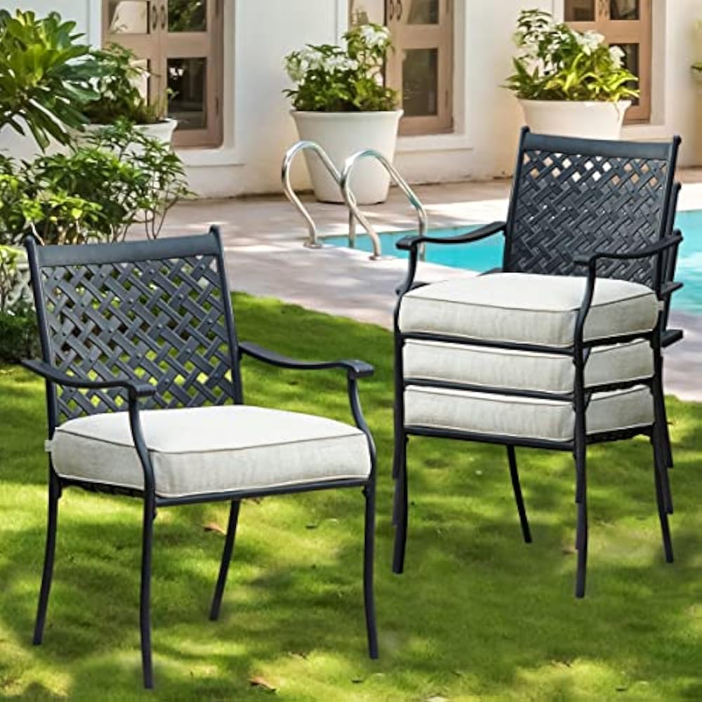 Stackable Chairs with Cushions