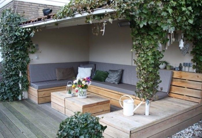 Sofa with Built-In Planters