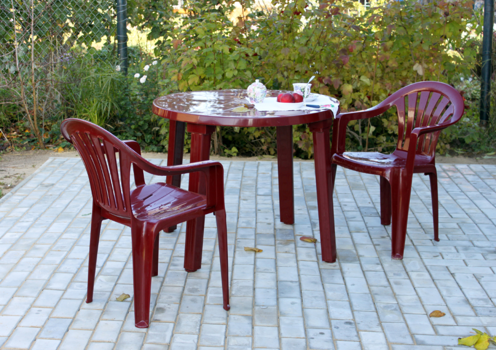 Plastic patio furniture is generally more affordable than other materials like wood or metal.