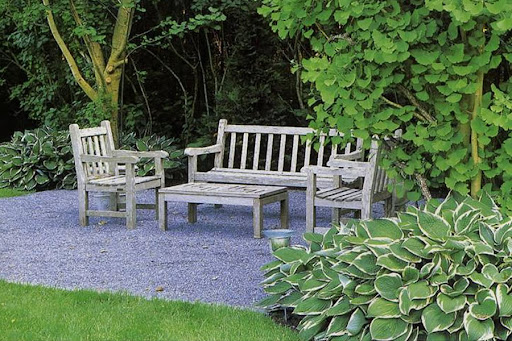 Crushed Blue Stone Patio