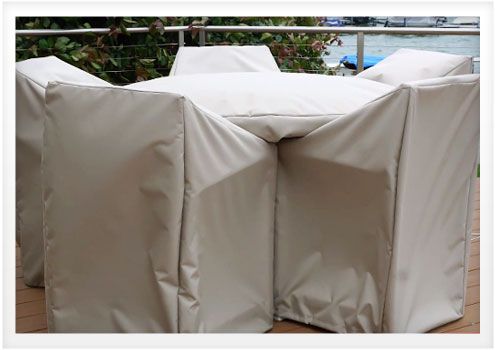 Covering patio chairs in groups