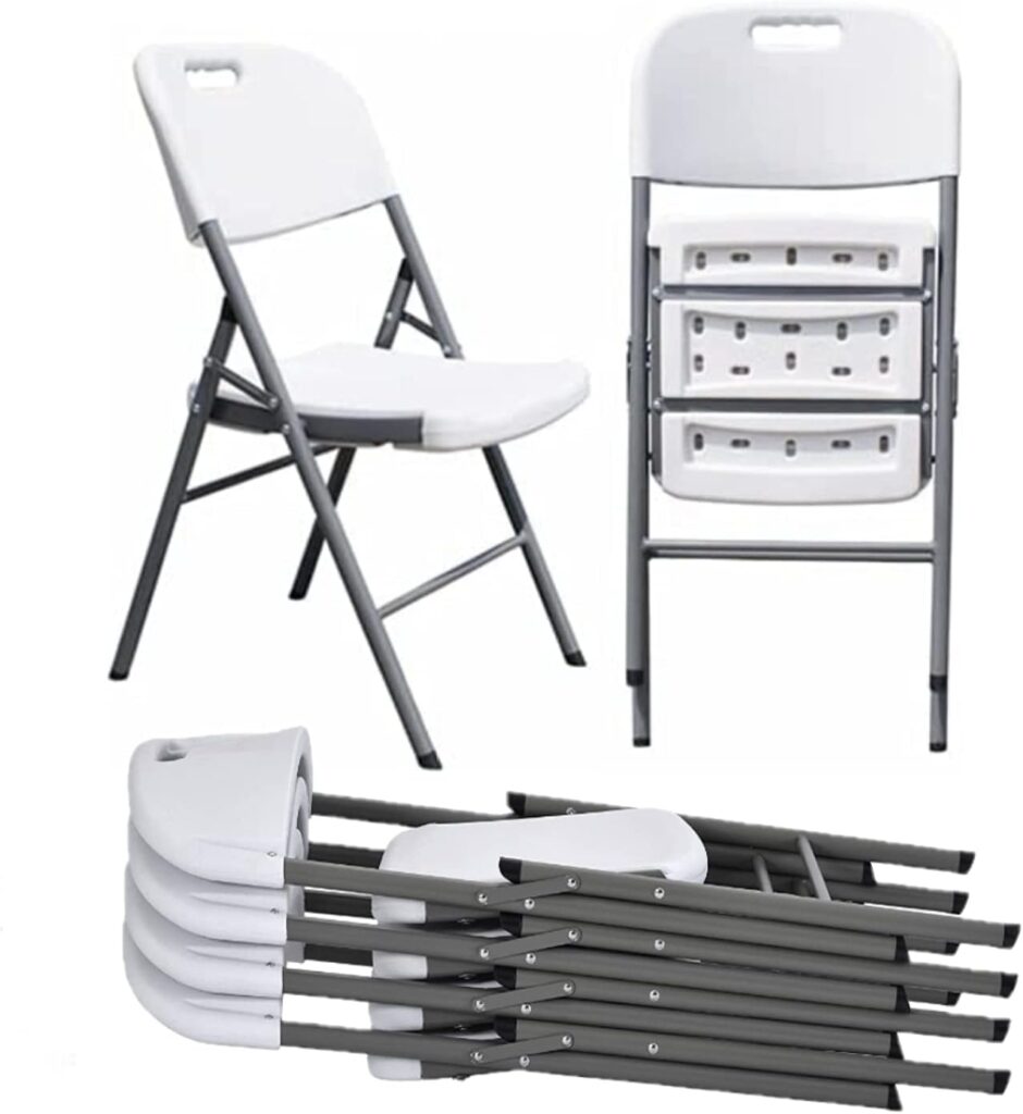 A kids folding patio chair is usually made of durable and lightweight materials