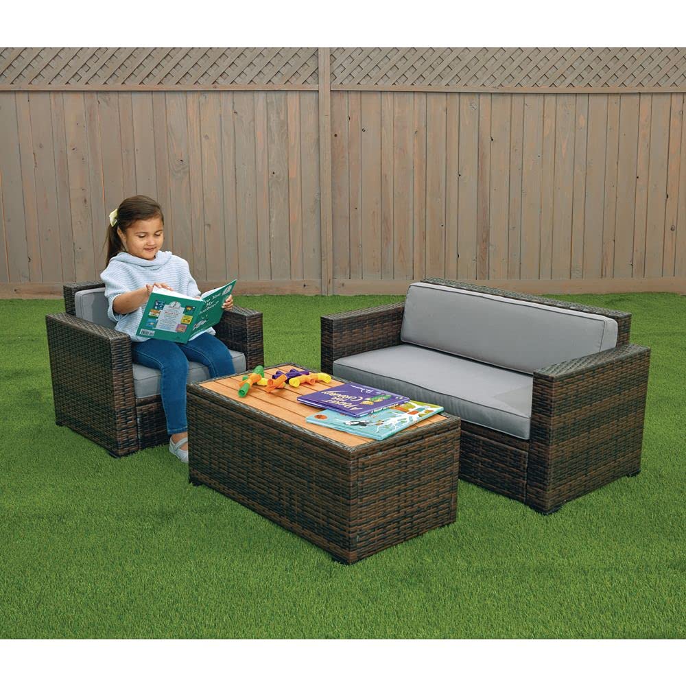 variety of wicker furniture for kids