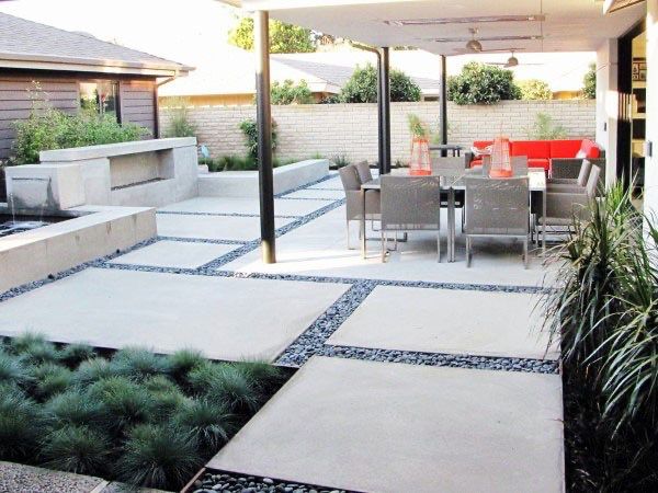 Enjoy stunning cement patio.