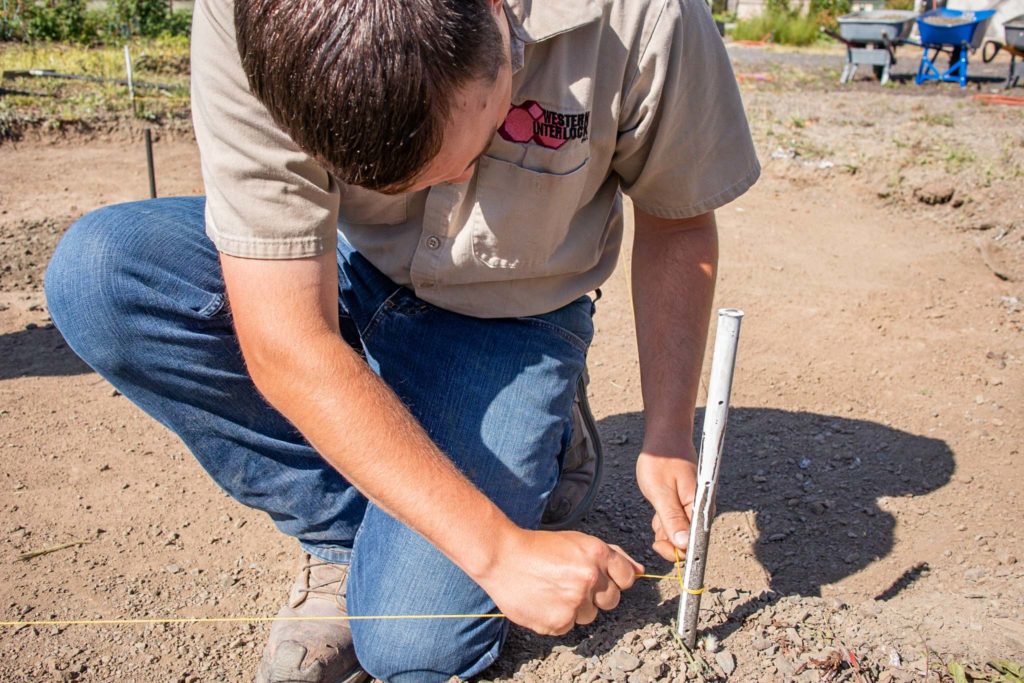 Building Cement Patio: Plan and mark the patio area.