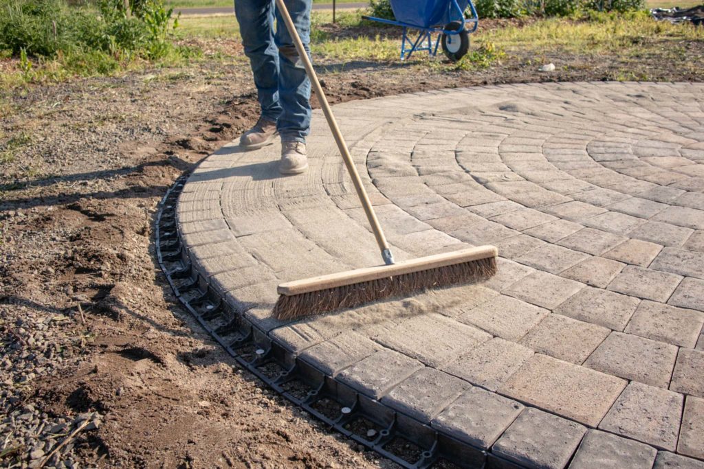 Finishing the Project circle patio slabs