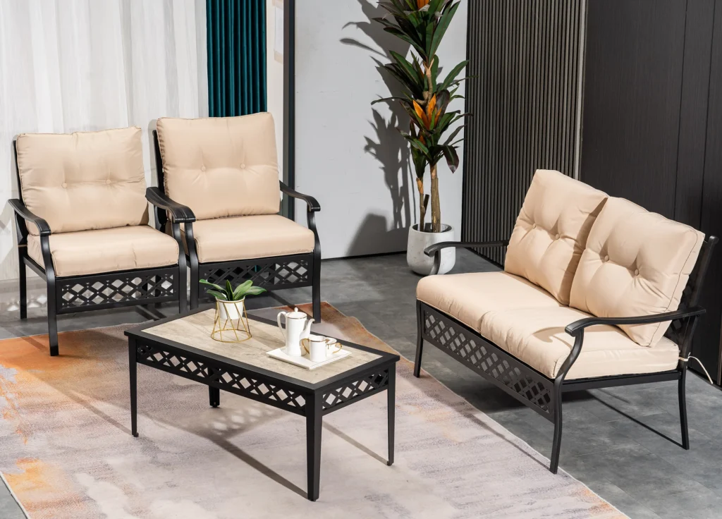 Designer wrought iron patio furniture collections